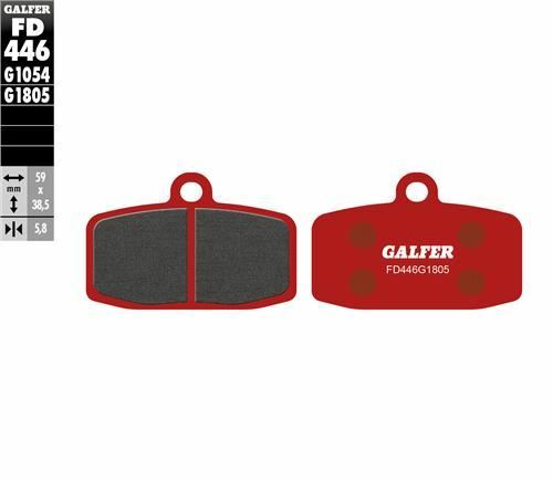 GALFER FD446 RED-FRONT PADS-FORMULA CALIPER