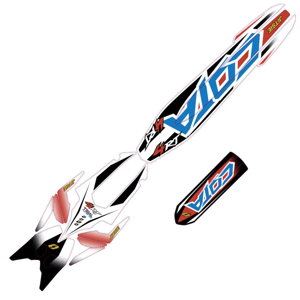Jitsie Front/Rear Mudguard Sticker Retro Montesa 4RT 20-26