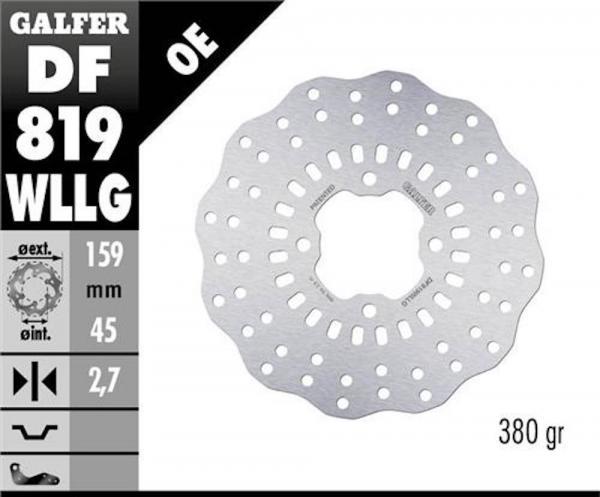 Galfer Rear Disc FIM Type -DF819WLLG - Beta Evo