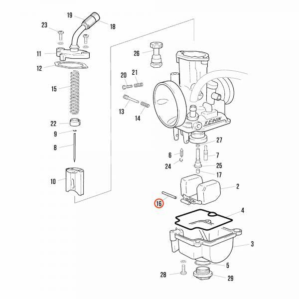 Float Pin PWK 28MM Carburettor