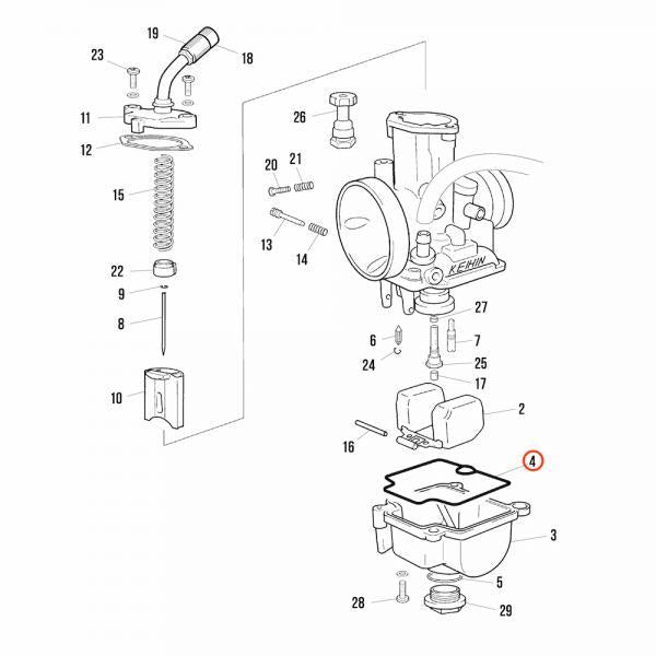 O-Ring Float Bowl PWK 28MM Carburettor