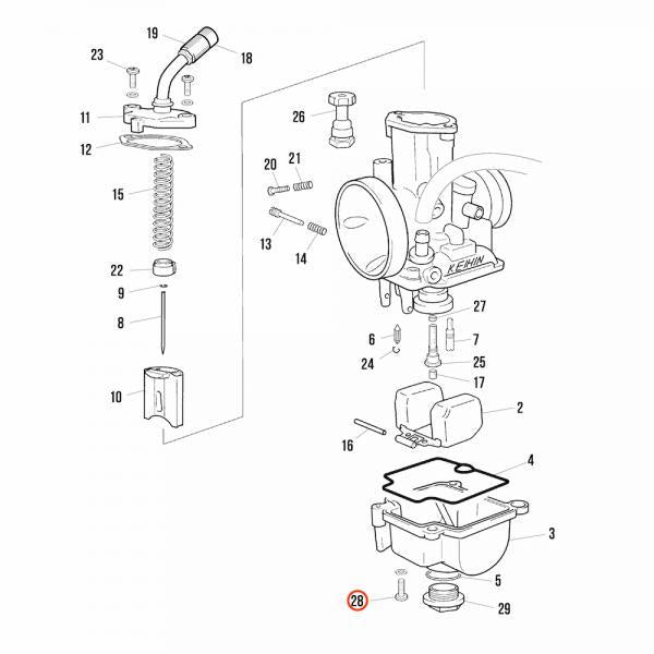 Float Bowl Screw PWK 28MM Carburettor per 2
