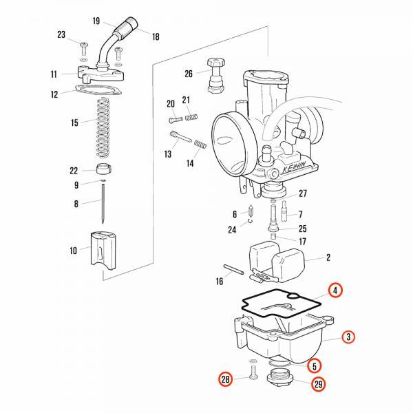 Float Bowl Kit PWK 28MM Carburettor