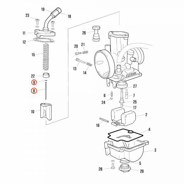 Needle with Clip #JFH PWK 28MM Carburettor