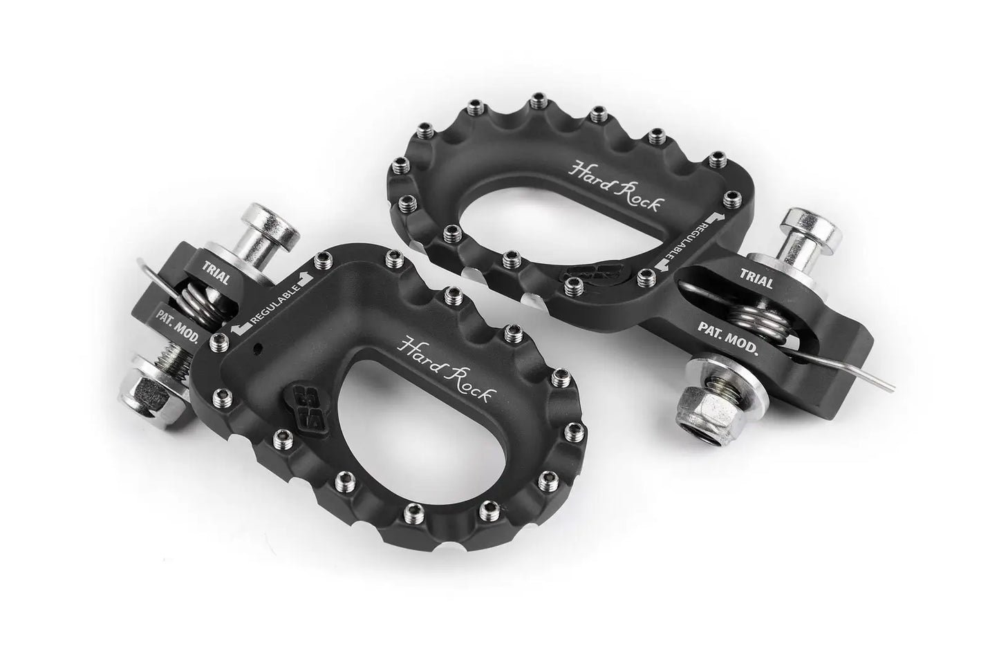 S3 HARDROCK ALUMINIUM TRIALS FOOTRESTS – BLACK