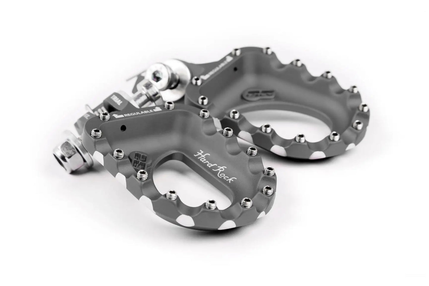 S3 HARDROCK ALUMINIUM TRIALS FOOTRESTS – TITANIUM