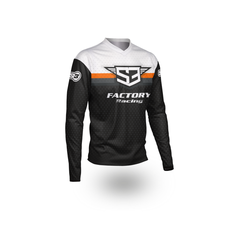 NEW 2025 RACING COLLECTION – TRIALS & ENDURO SHIRTS – BLACK / ORANGE