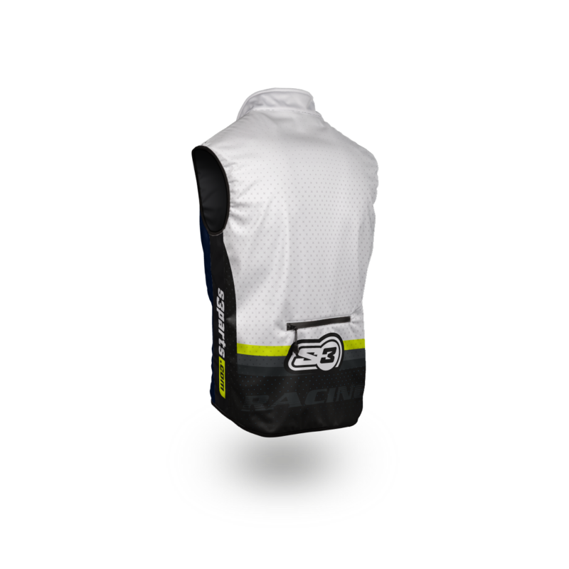 NEW S3 2025 RACING COLLECTION – BODYWARMER – BLACK / YELLOW