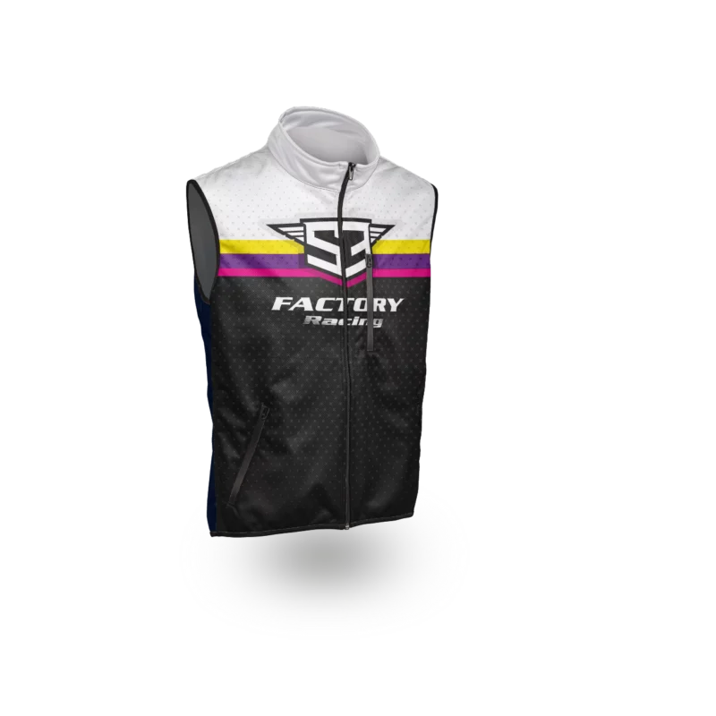 NEW S3 2025 RACING COLLECTION – BODYWARMER – BLACK / PINK