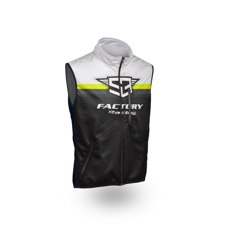 NEW S3 2025 RACING COLLECTION – BODYWARMER – BLACK / YELLOW