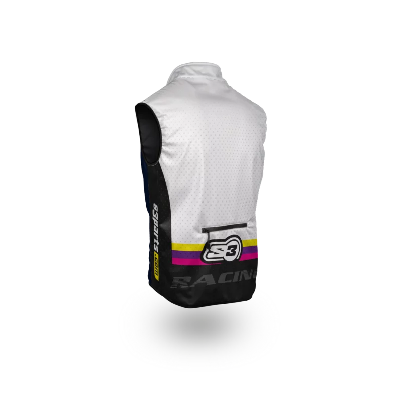 NEW S3 2025 RACING COLLECTION – BODYWARMER – BLACK / PINK
