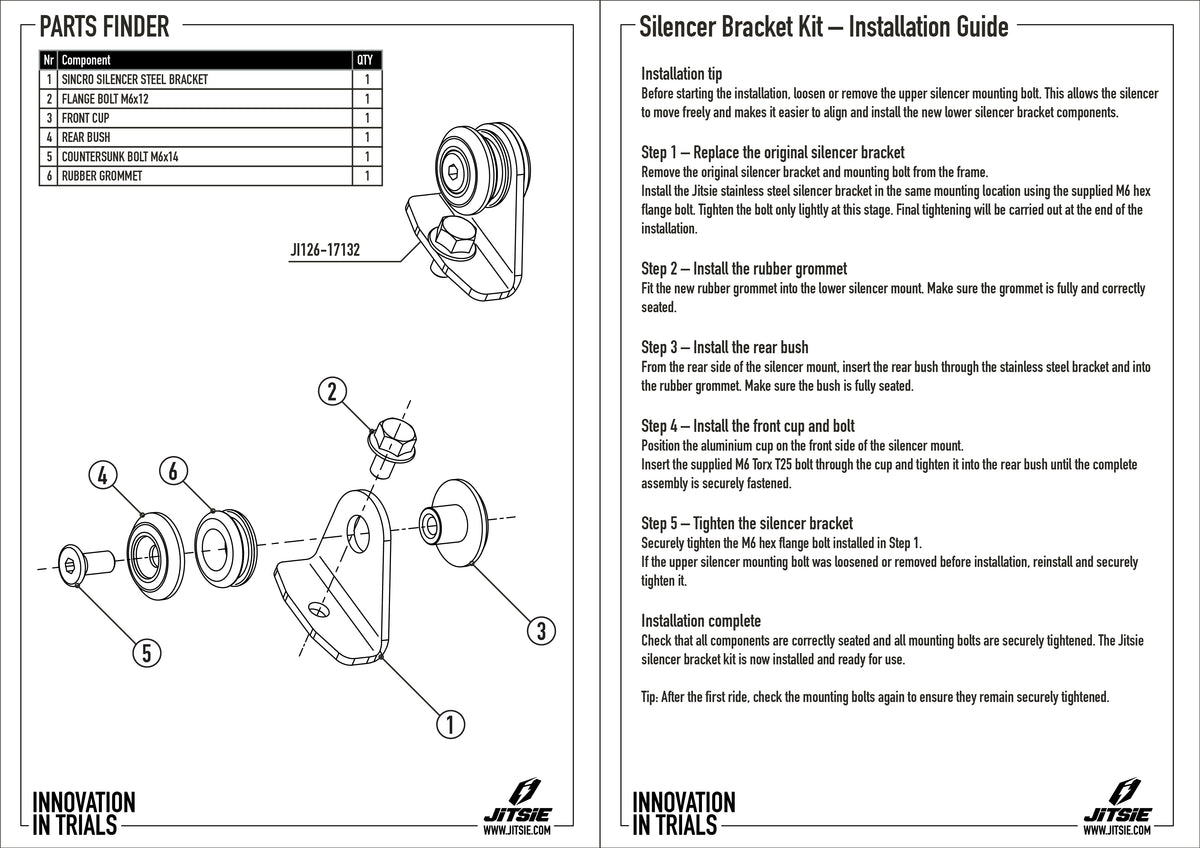 Jitsie Silencer Bracket Kit Beta Sincro 2026