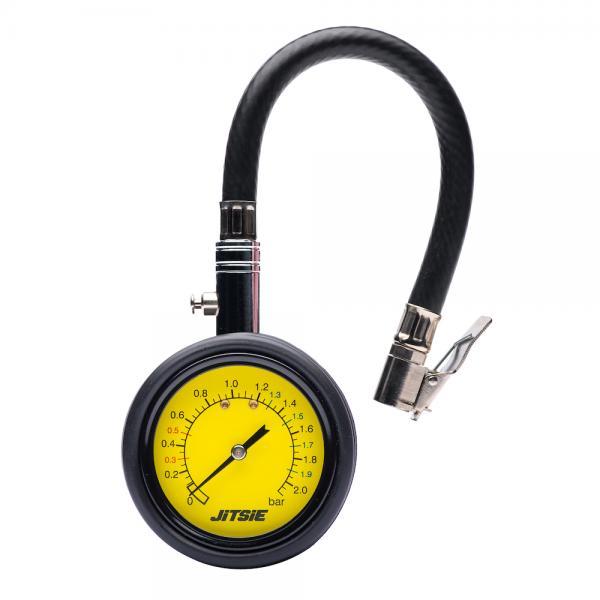 Analog Tyre Pressure Meter with Hose 0-1 BAR