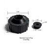 STANDARD CAP WITH PLUG BLACK - FOR V3 JUG