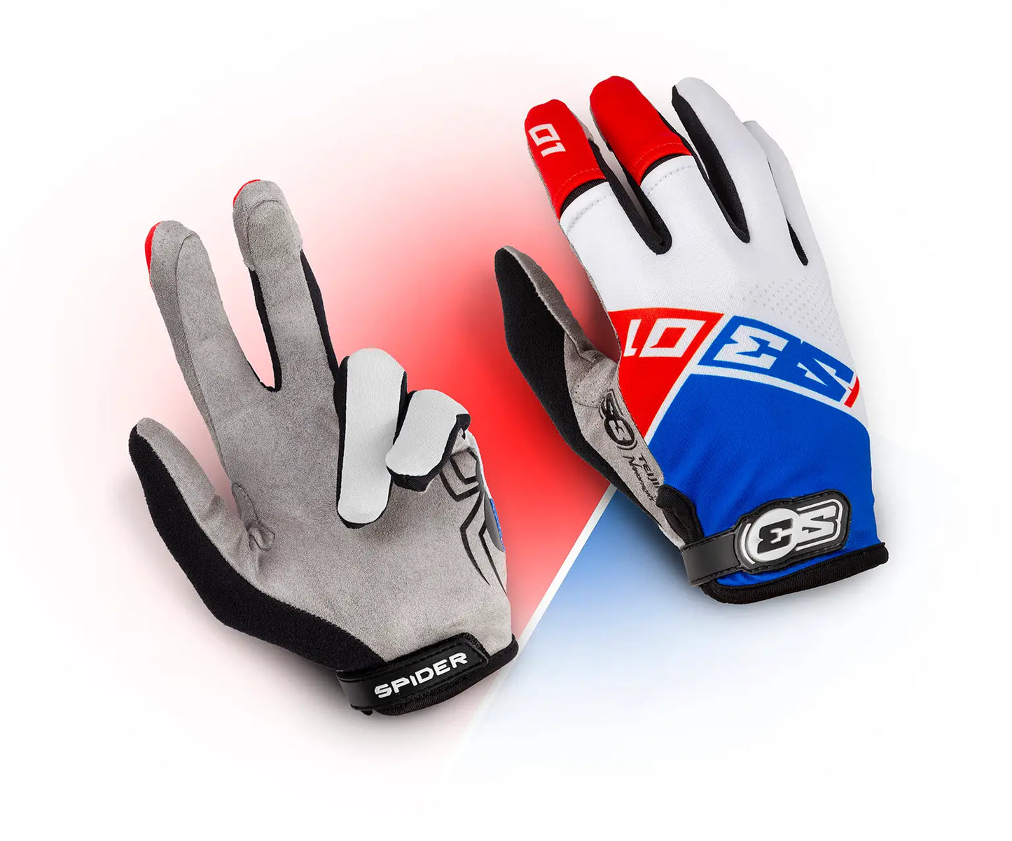 SPIDER GLOVES S3-01 RED/BLUE