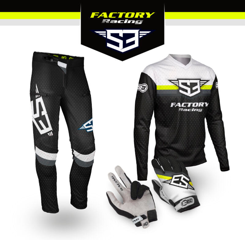 NEW 2025 RACING COLLECTION – TRIALS & ENDURO SHIRTS – BLACK / FLURO
