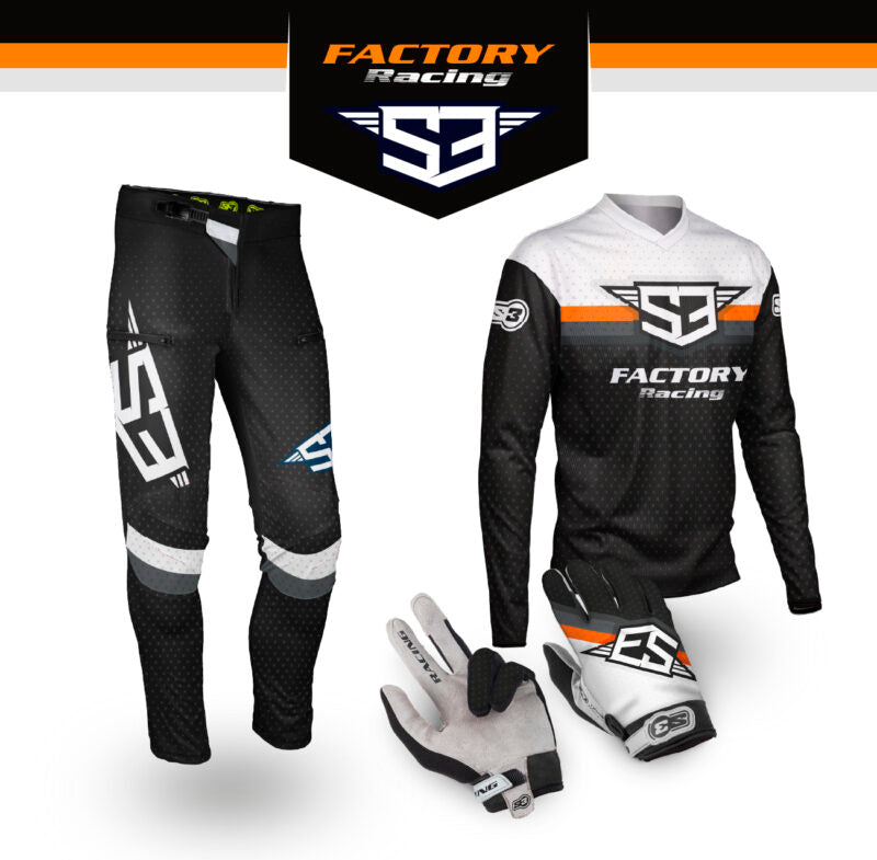 NEW 2025 RACING COLLECTION – TRIALS & ENDURO SHIRTS – BLACK / ORANGE