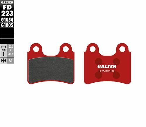 GALFER FD223 RED FRONT BRAKE PADS - 831