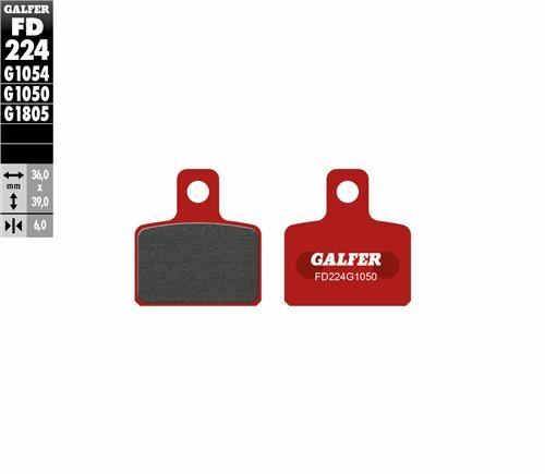 GALFER FD224 RED REAR BRAKE PADS - 832