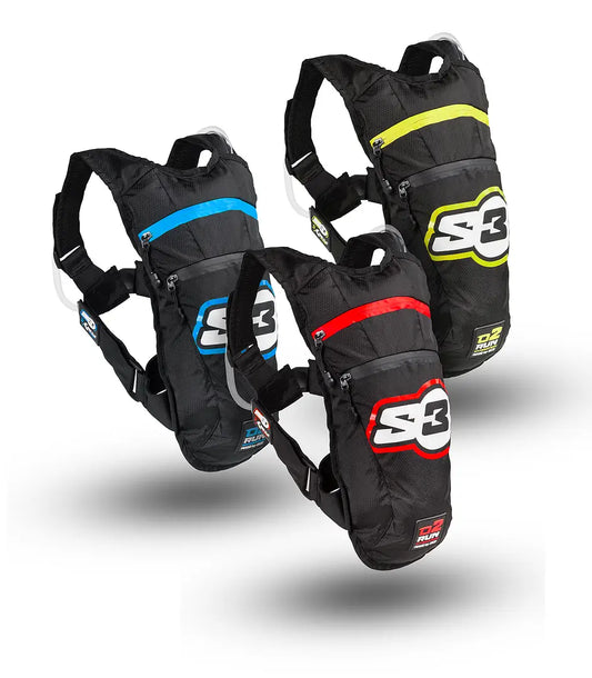 S3 BACKPACK + HYDRATION O2RUN – 1.5L – Red/Blue/Yellow
