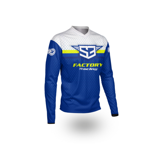 NEW 2025 RACING COLLECTION – TRIALS & ENDURO SHIRTS – BLUE