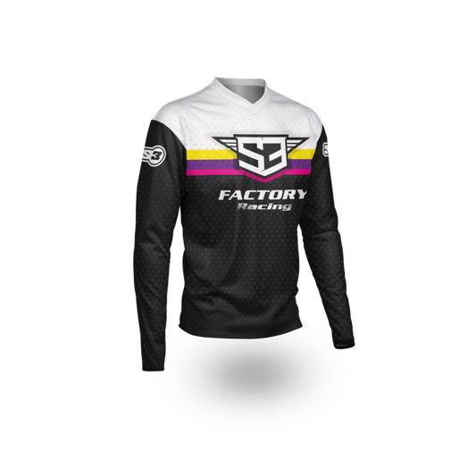 NEW 2025 RACING COLLECTION – TRIALS & ENDURO SHIRTS – BLACK / PINK