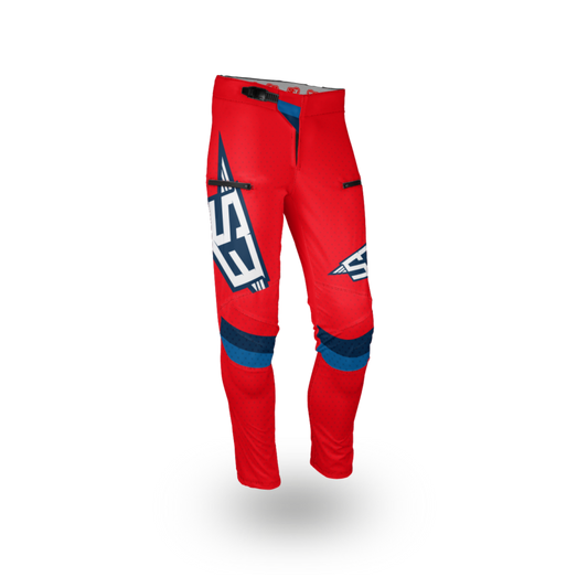 NEW S3 2025 RACING COLLECTION – FLEX TRIAL PANTS – RED