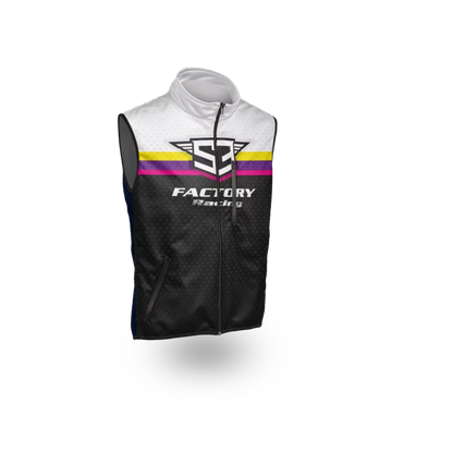 NEW S3 2025 RACING COLLECTION – BODYWARMER – BLACK / PINK