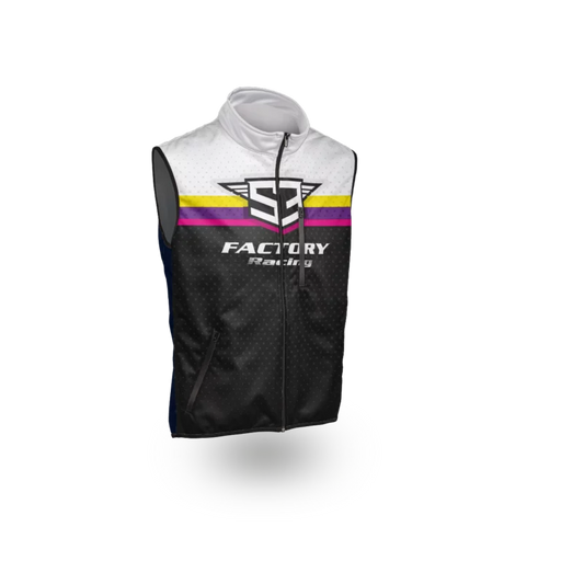 NEW S3 2025 RACING COLLECTION – BODYWARMER – BLACK / PINK