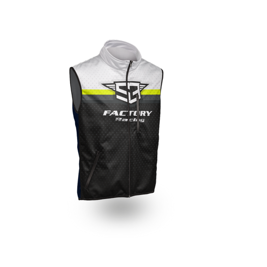 NEW S3 2025 RACING COLLECTION – BODYWARMER – BLACK / YELLOW