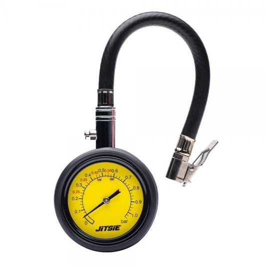 Analog Tyre Pressure Meter with Hose 0-1 BAR