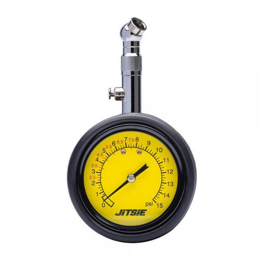 Analog Tyre Pressure Meter with Valve 0-15 PSI